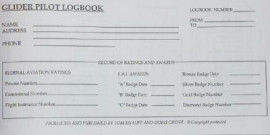 Logbook, Glider Pilot soft cover