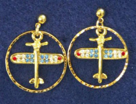 Airplane earrings
